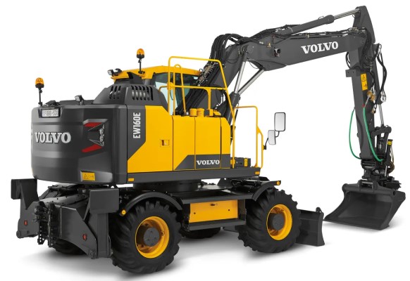 بیل مکانیکی ولوو چرخ لاستیکی مدل‌های EW160E و EW180E